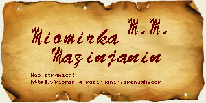 Miomirka Mazinjanin vizit kartica